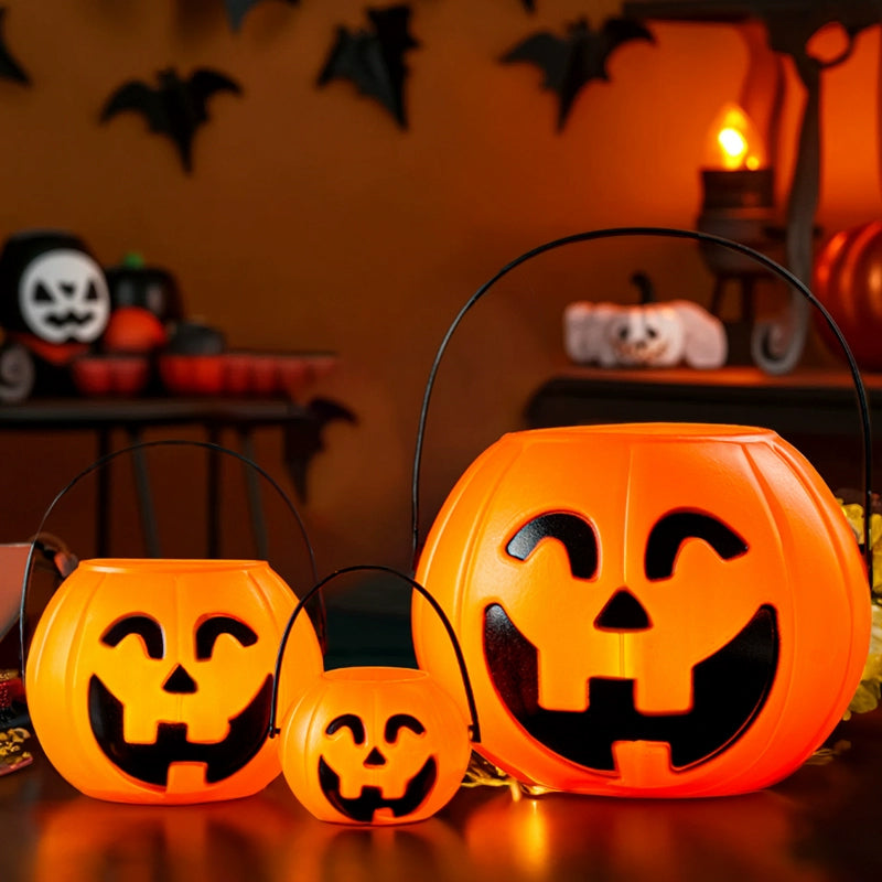 Plastic Halloween Pumpkin Buckets