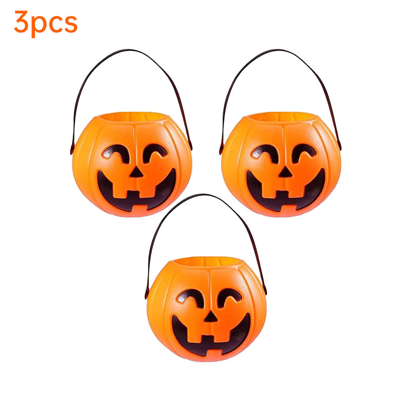 Plastic Halloween Pumpkin Buckets