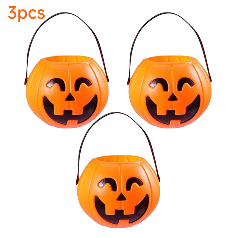 Plastic Halloween Pumpkin Buckets