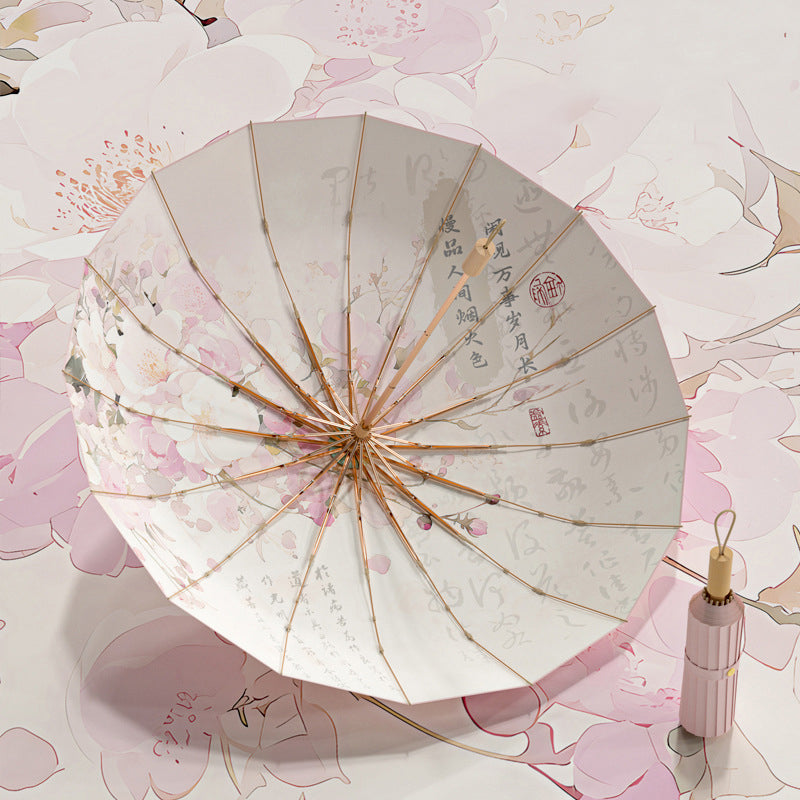 New Chinese retro folding umbrella