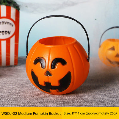 Plastic Halloween Pumpkin Buckets