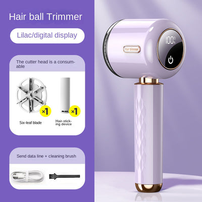Fuzz Trimmer with Digital Display for Home Use, Rechargeable Sweater Defuzzer and Hair Remover 2-in-1