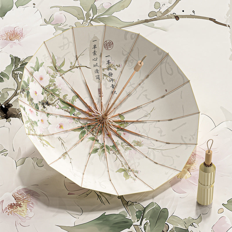 New Chinese retro folding umbrella