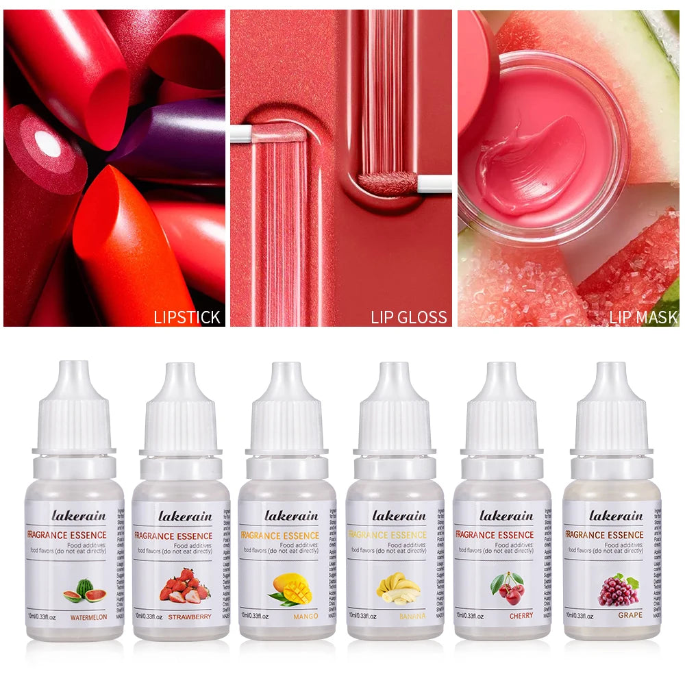 Pure Fruit Fragrance Oil 10ml Diffuser Essential Oils Strawberry Flavoring Oil for Lip Gloss DIY Soap Making Lipgloss Essence