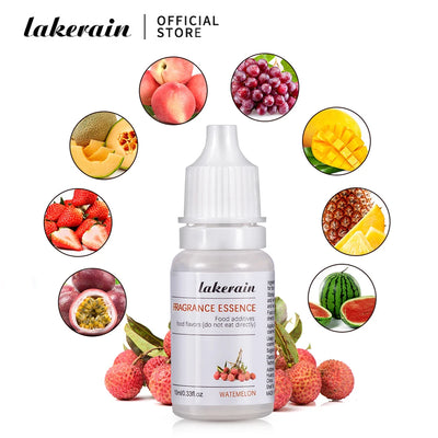 Pure Fruit Fragrance Oil 10ml Diffuser Essential Oils Strawberry Flavoring Oil for Lip Gloss DIY Soap Making Lipgloss Essence