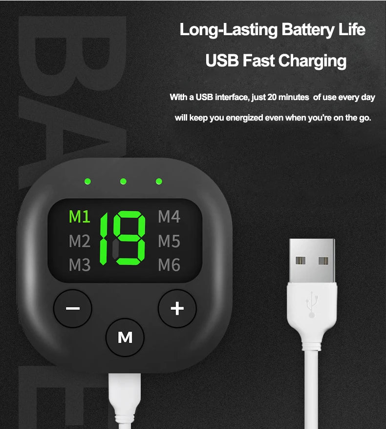 Portable USB Charging Waist Massager Shaper Belt Electric Arm Hip Leg Trainer Weight Loss Shaping Fitness Massager Equipment
