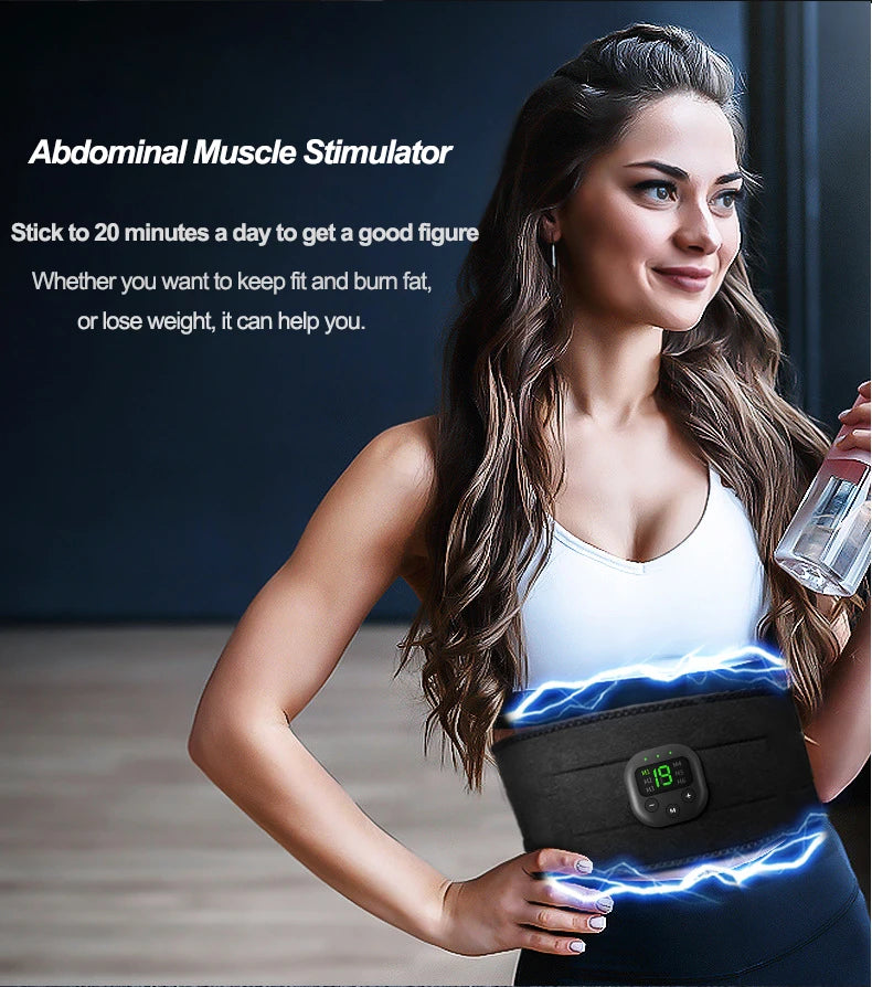 Portable USB Charging Waist Massager Shaper Belt Electric Arm Hip Leg Trainer Weight Loss Shaping Fitness Massager Equipment