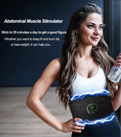 Portable USB Charging Waist Massager Shaper Belt Electric Arm Hip Leg Trainer Weight Loss Shaping Fitness Massager Equipment