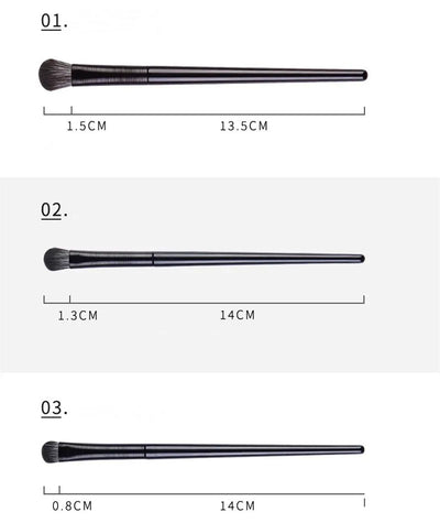 EYE Makeup Brushes Private Label Eye Shadow Eyeliner Eyebrow Brush Make Up Set Black Bag Portable Beauty Tools Wholesale 10sets