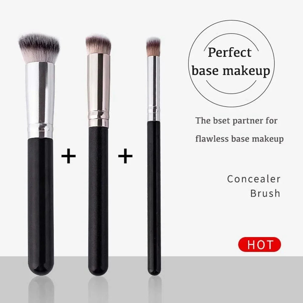 1/3Pcs Makeup Brushes Professional Foundation Concealer Angled Seamless Cover Cosmetics Contour Brush Beauty Tools