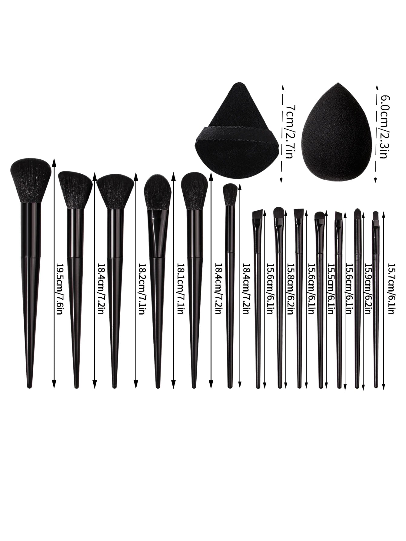 The 17-piece high-quality makeup brush set includes facial makeup brushes and beauty egg powder puffs, as well as beauty tools