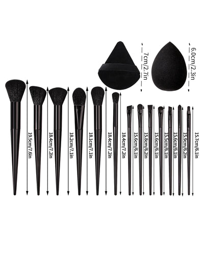 The 17-piece high-quality makeup brush set includes facial makeup brushes and beauty egg powder puffs, as well as beauty tools