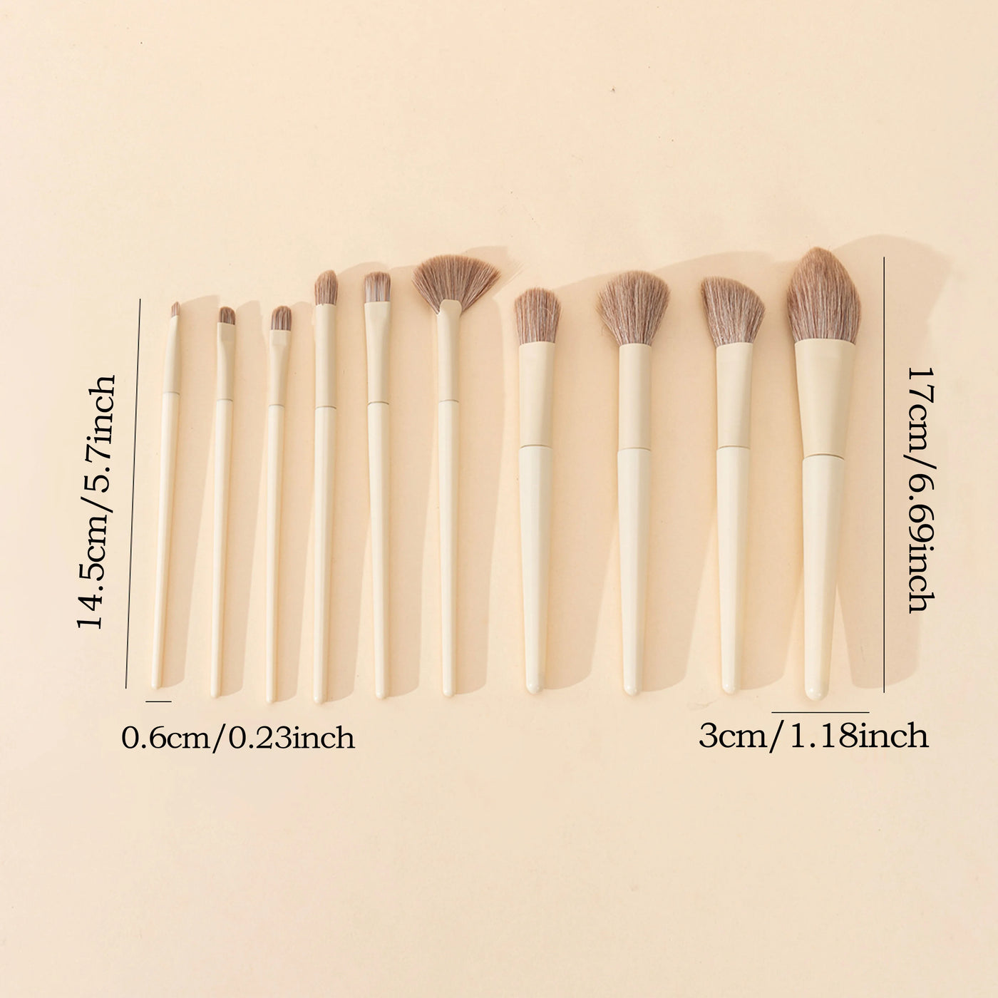 Ten makeup brushes set brush highlight eye shadow brush soft bristle brush beauty tools
