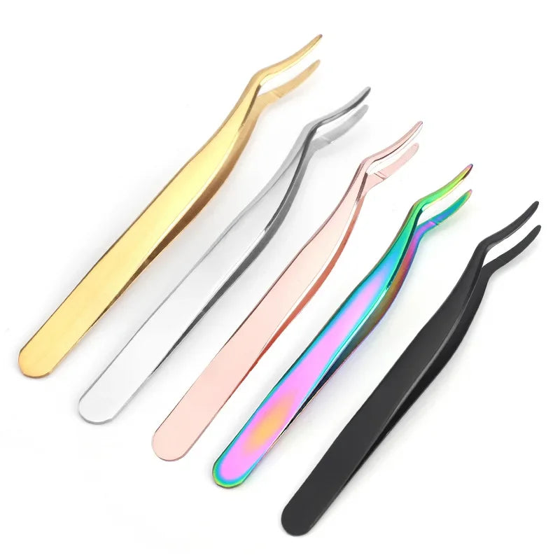 Eyelash Curler Beauty Tools Stainless Steel False Eyelash Aids False Eyelash Tweezers  eyelash tweezers   makeup tools