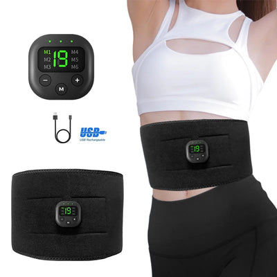 Portable USB Charging Waist Massager Shaper Belt Electric Arm Hip Leg Trainer Weight Loss Shaping Fitness Massager Equipment