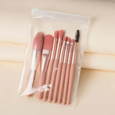 8PCS Portable Makeup Brush Set Soft Makeup Concealer Brush Blush Loose Powder Eye Shadow Foundation Brush Beauty Tools