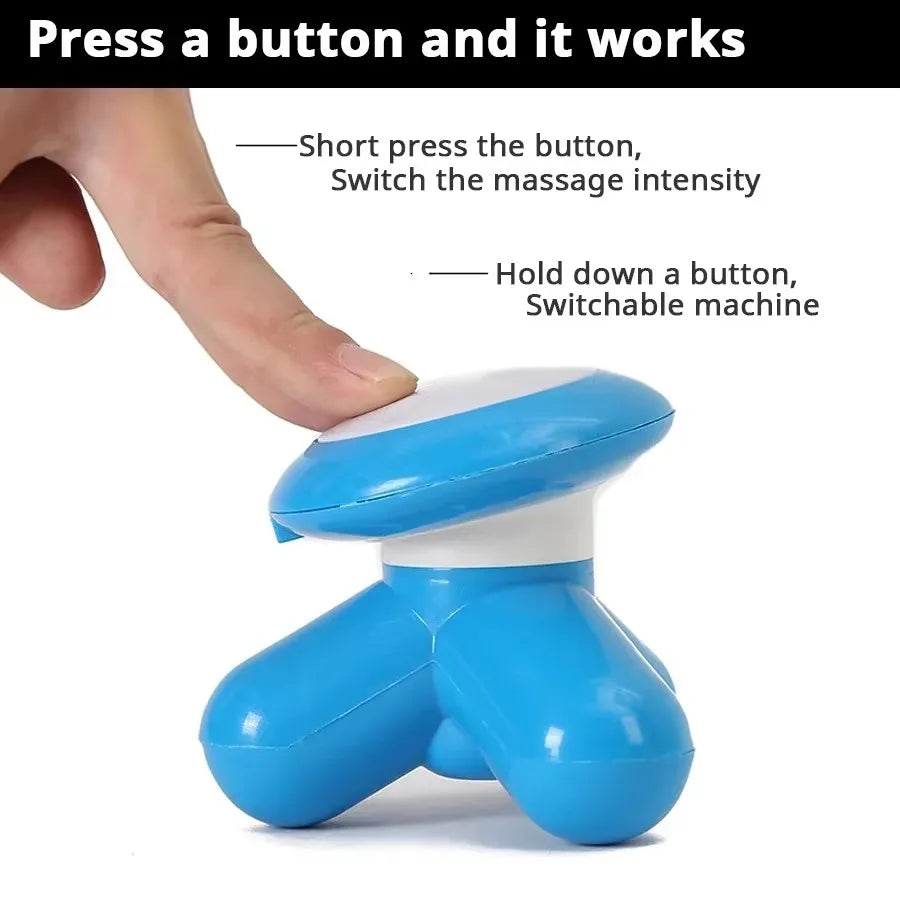 Portable Mini Handle Wave Vibration Massager USB Full Body Massage Neck Lower Back Shoulder Relaxation Massager Tool
