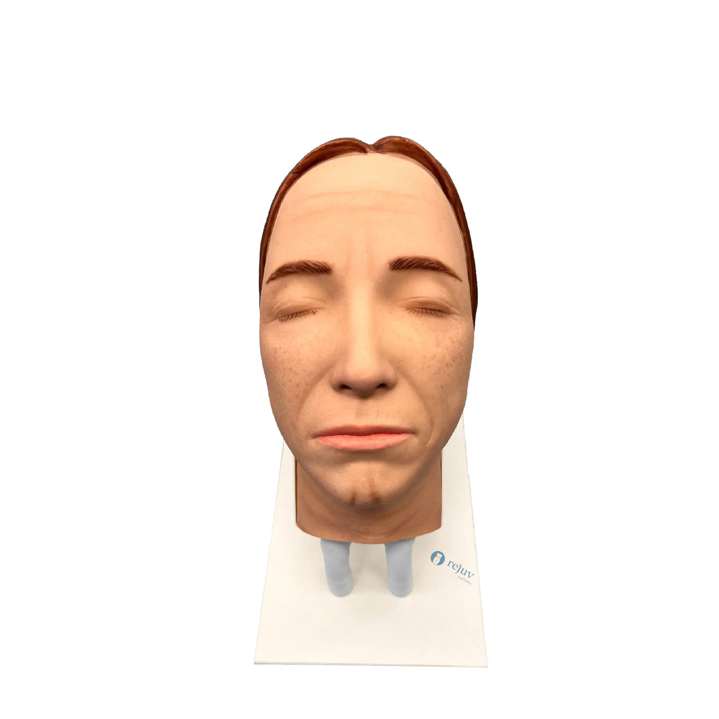 Male Realistic Injection Mannequin Face Training Model Training Head for Facial Injections Light Skin with Masculine Features