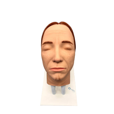 Male Realistic Injection Mannequin Face Training Model Training Head for Facial Injections Light Skin with Masculine Features