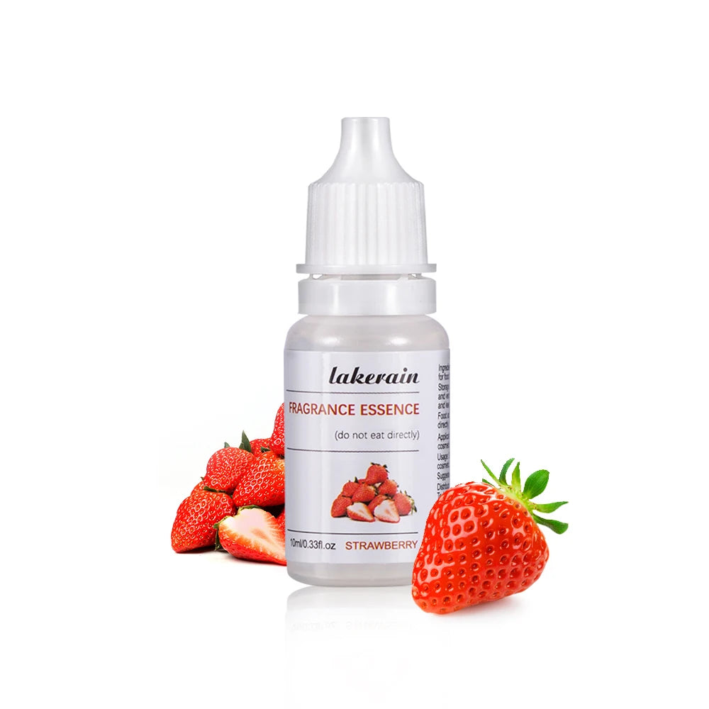 DIY 10ml Pure Fruit Fragrance Oil Diffuser Essential Oils Strawberry Flavor Oil For Lip Gloss DIY Soap Making Lipgloss Essence
