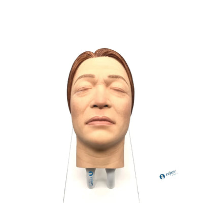 Male Realistic Injection Mannequin Face Training Model Training Head for Facial Injections Light Skin with Masculine Features