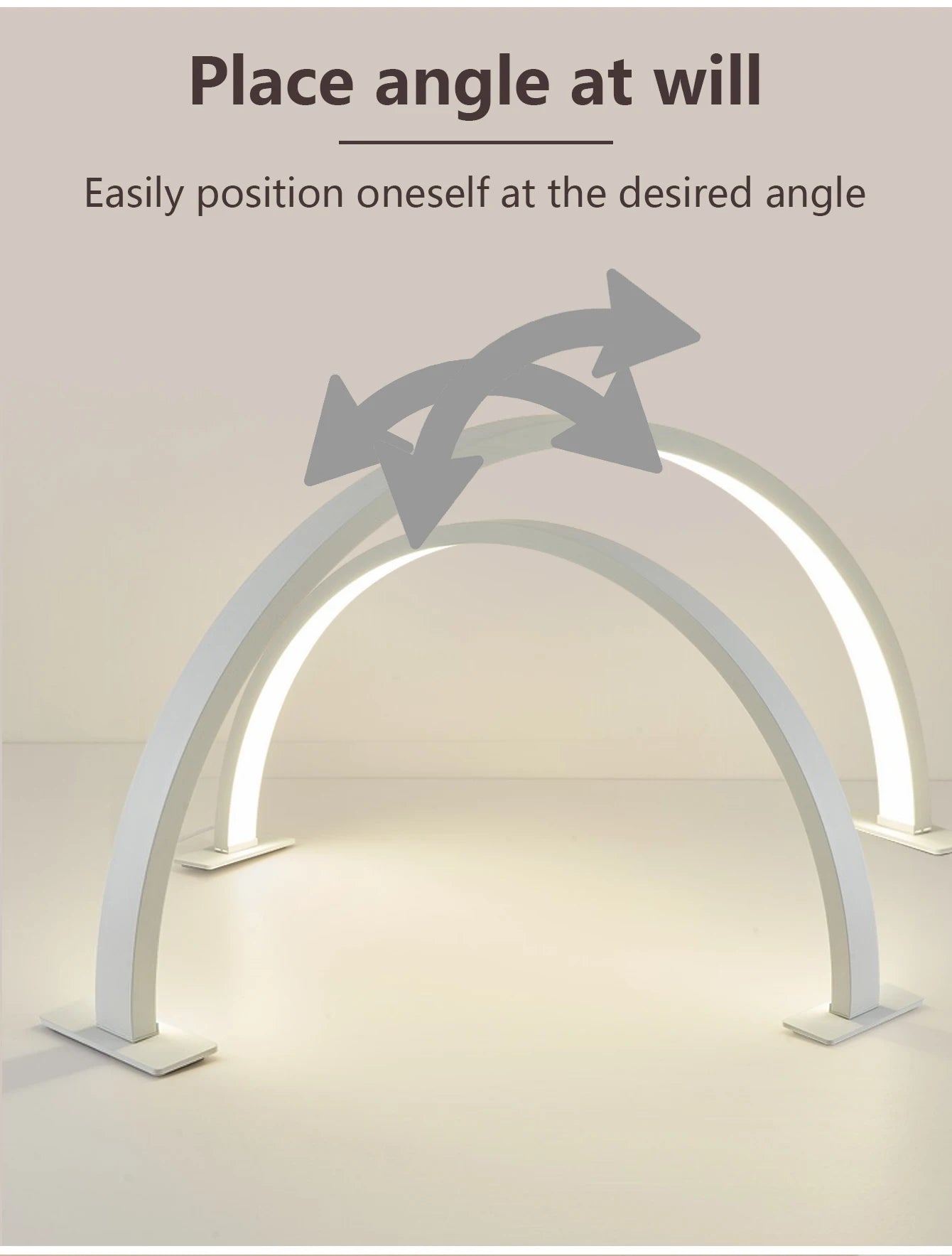 Beauty Lamp U-shaped half month Light fixture beauty salon eye protection USB plug LED nail beauty table lamp