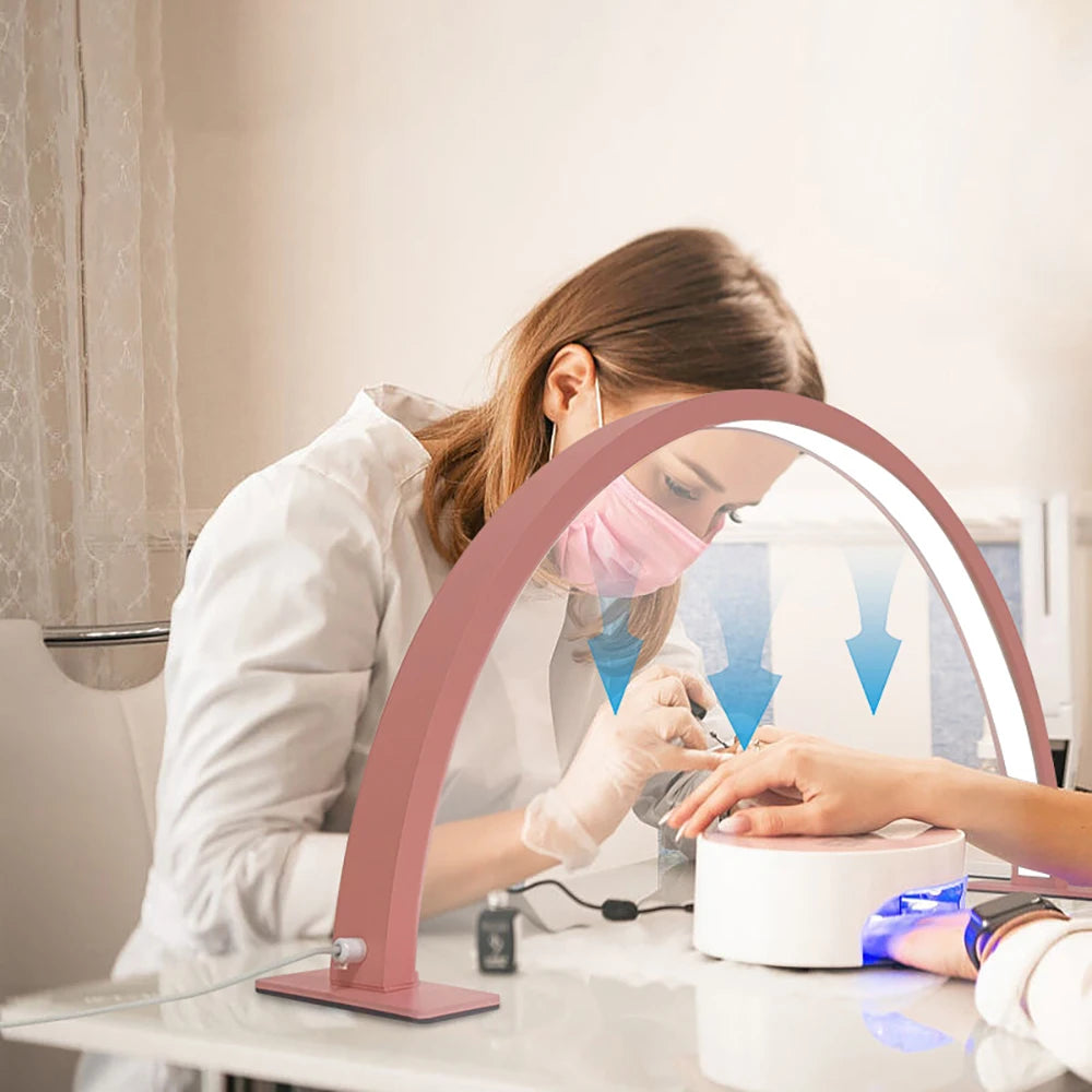 Beauty Lamp U-shaped half month Light fixture beauty salon eye protection USB plug LED nail beauty table lamp
