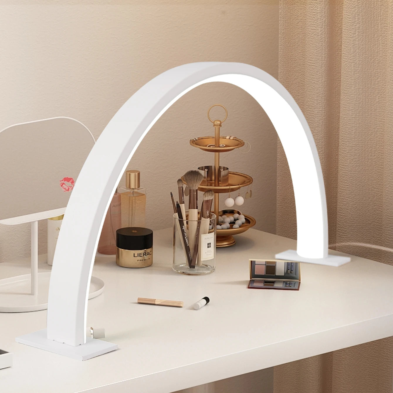 Beauty Lamp U-shaped half month Light fixture beauty salon eye protection USB plug LED nail beauty table lamp