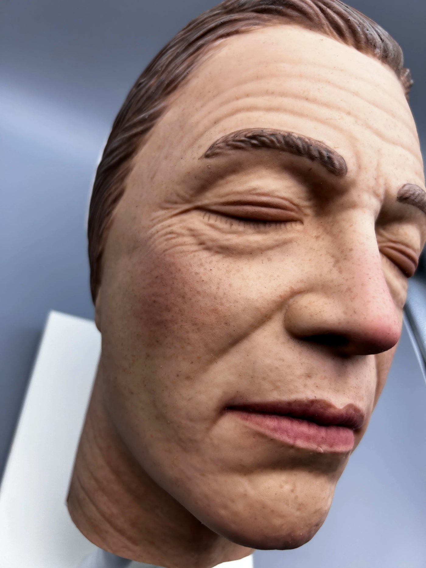 Male Realistic Injection Mannequin Face Training Model Training Head for Facial Injections Light Skin with Masculine Features